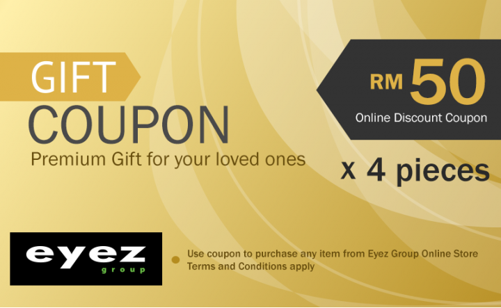 Online Discount Gift Coupons (4 PCS)
